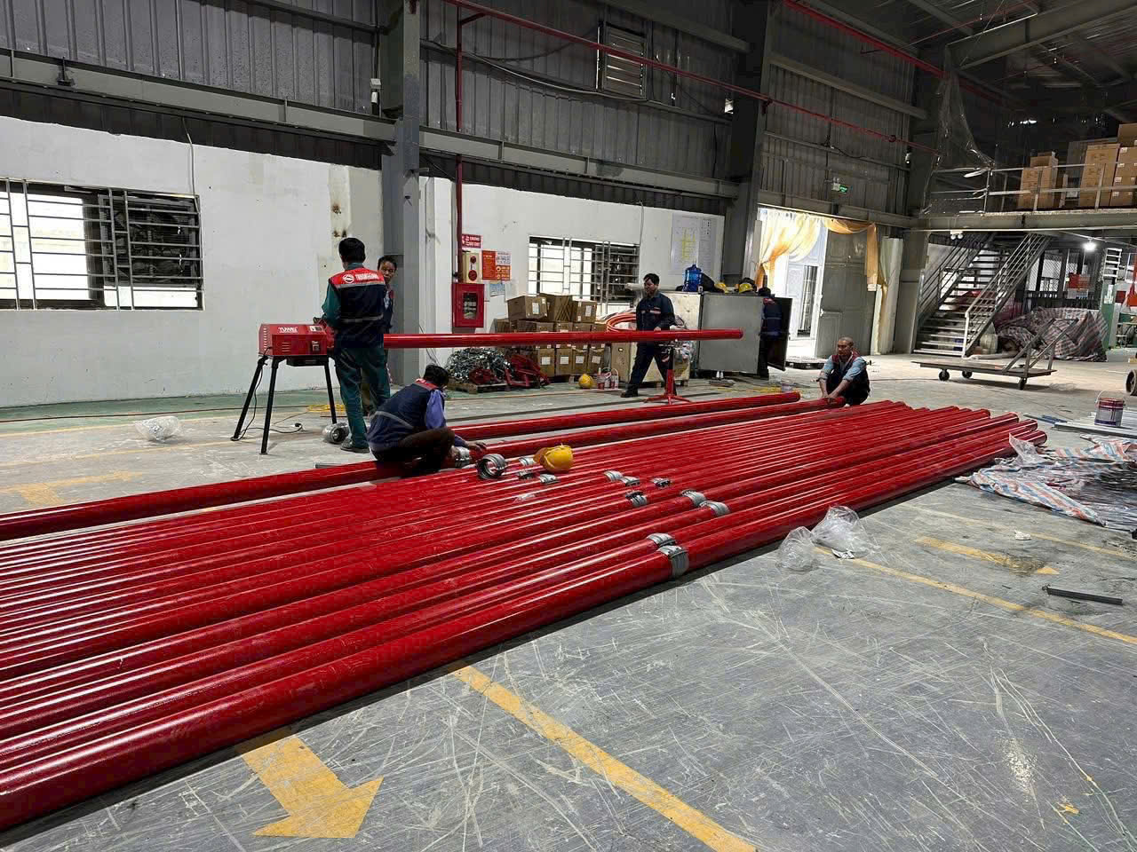 Hình ảnh thi công thực tế ống AIRpipe tại các dự án